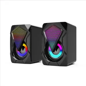 New  computer speaker, illuminated desktop laptop, multimedia mini wired  speaker