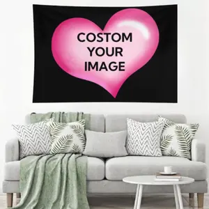 Custom Tapestry Upload Images Banners Personalized Wall Decor Customized Tapestry Flag Poster Banner for Bedroom/Wedding/Birthday Party/valentine's gift for bf/Gift Cotton Decorative Decoration Light Linen Print Design Home Goods mothersdaygift