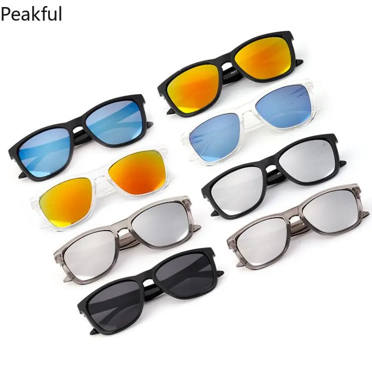 Rising classic square reflective tint lens casual sunglasses | Underrated unisex mirror eyewear with lightweight plastic frame | Scratch resistant colorful lenses & comfortable fit, ideal for travel, music festivals and daily streetwear matching