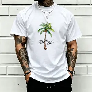 Malibu Vibe Palm Tree Graphic T-Shirt for Men Women, Coastal Beach Vacation Tee, Tropical Summer Graphic Shirt, Casual Streetwear Top, California Inspired Fashion Apparel, Father's Day Gift for Dad, Gift for Him