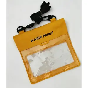 Dual-Side Clear Waterproof Crossbody Dry Pouch, 4-Layer Waterproof Seal Touch Phone Bag For Outdoor Water Sports b49035