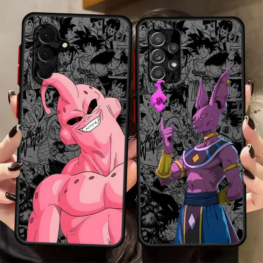 Dargon Ball Beerus Majin Buu Back Phone Cover Case for Samsung Galaxy S26 S25 S24 S23 S22 S21 Ultra Plus FE iPhone 17 16 15 14 13 12 11 Pro Max Air