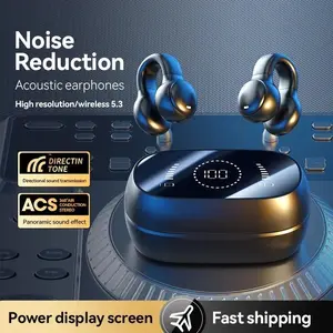 New OWS Ear Clip Earphone Bone Conduction Bluetooth Sport Game Earbud Stereo Sound Headphone TWS With Mic For Xiaomi Airpod