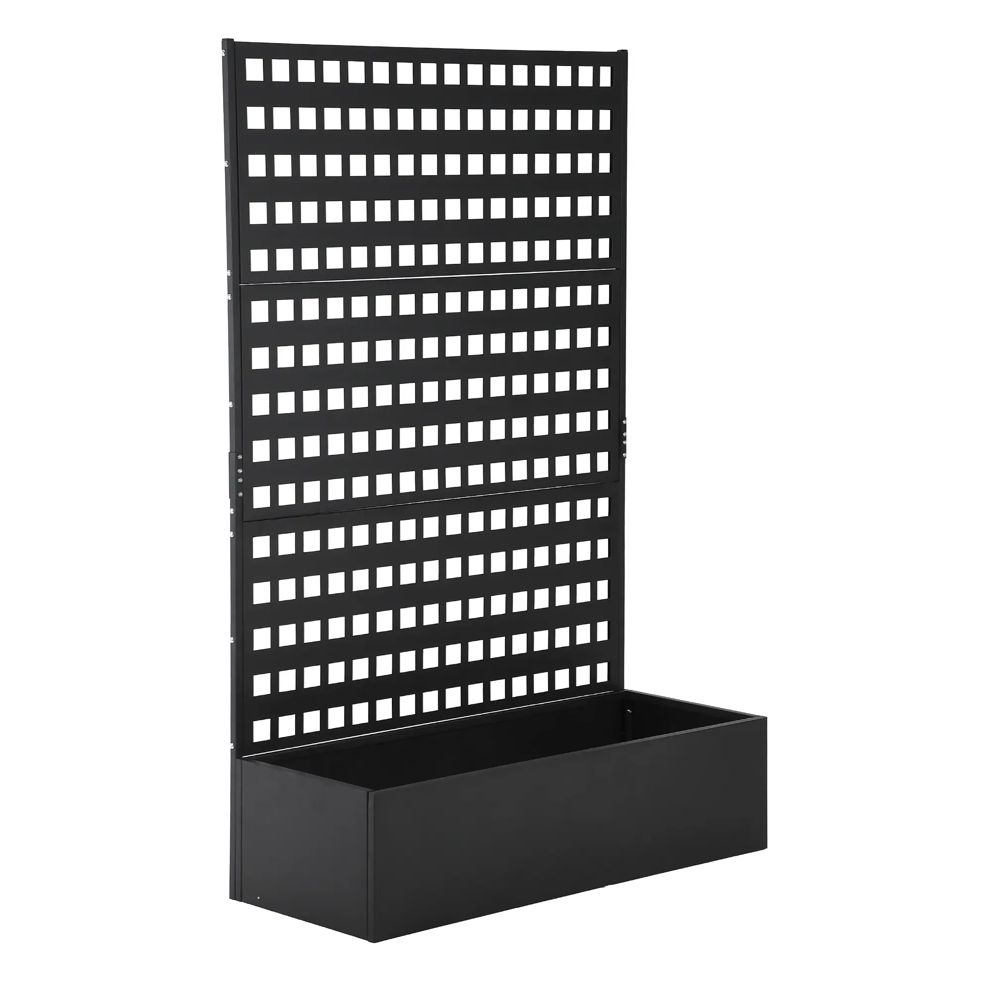 Rectangle Metal Planter Box with Trellis 72x18x47 in - Large Garden Planter Box,Indoor and Outdoor Galvanized Steel Raised Bed for Porch, Garden, Patio, Yard