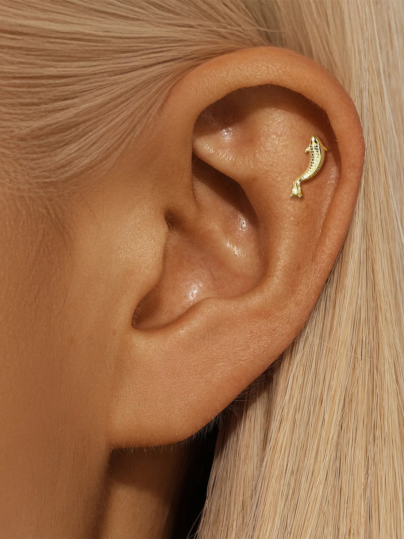 High-Quality S925 Silver Koi Design Threader Earrings, Option, Hypoallergenic, Comfortable Wear, Lucky Style Women's Jewelry