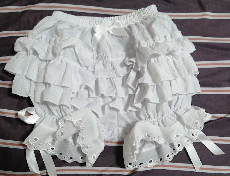 Womens Lace Ruffle Bloomers Shorts Layered Pettipants Victorian Pumpkin Pants Panties Booty Shorts Lolita Dress Safety Shorts
