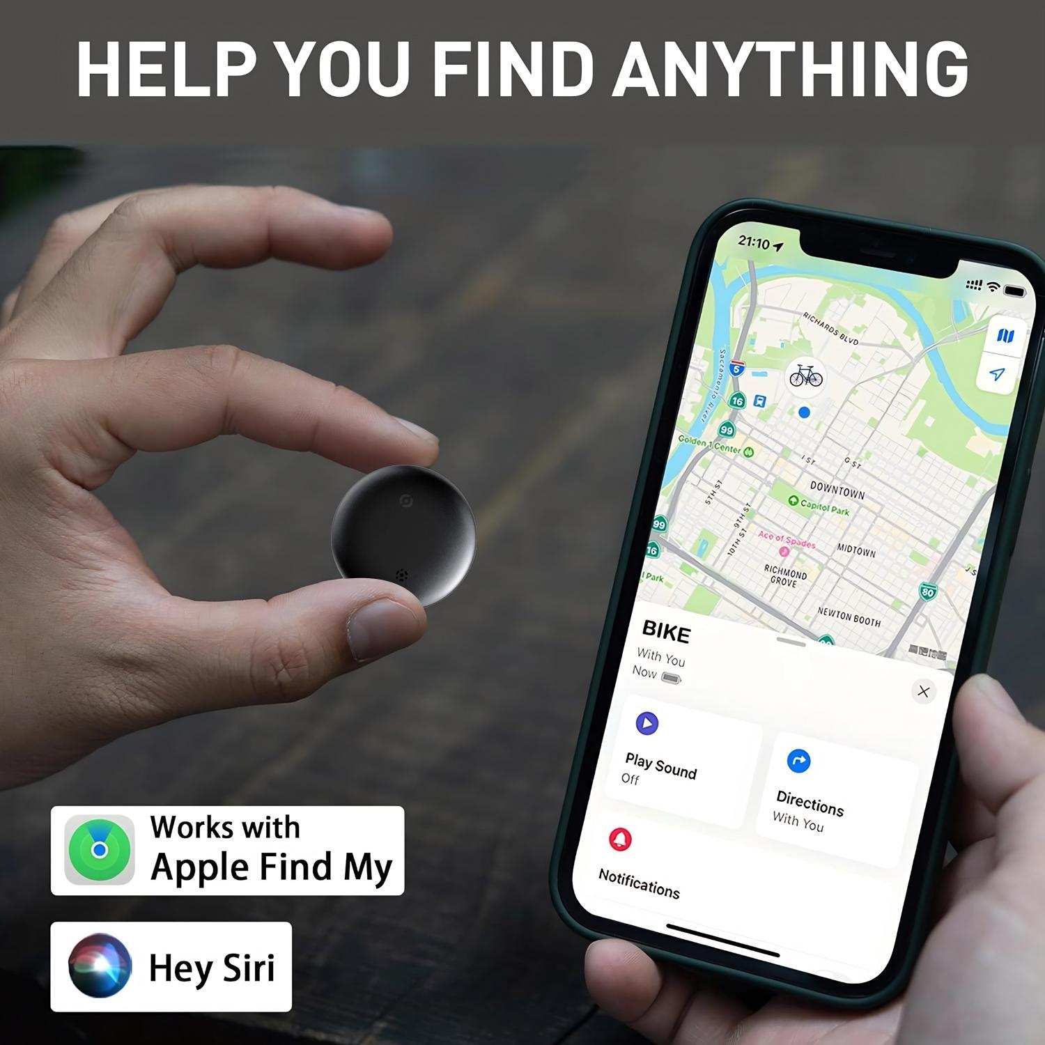 Air Tags-1 Pack: Smart Tracker Item Finder with Apple Find My App, Magnetic Keychain, Bluetooth 50m Range, Proximity Alerts, Privacy Design, Works with Android Device