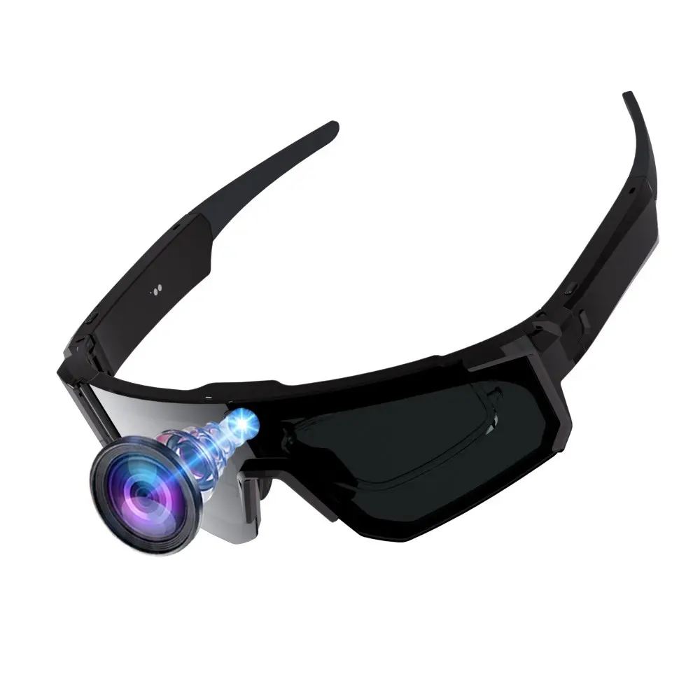 Smart Sport Glasses with 8MP Camera, Video Recording,4GB Memory Build-in (No SD Card Needed), Build-in Myopia Inner Frame,Bluetooth Call ,Music Control ,AI Translation, 260Mah Battery, IP64 Waterproof, Wearable Smart Glasses