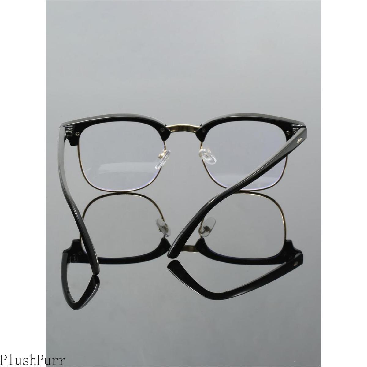 Anti-Blue Light Square Full Frame Eyeglasses - Unisex Basic Fashion Style, Ideal for Work & Daily Outfit Decor