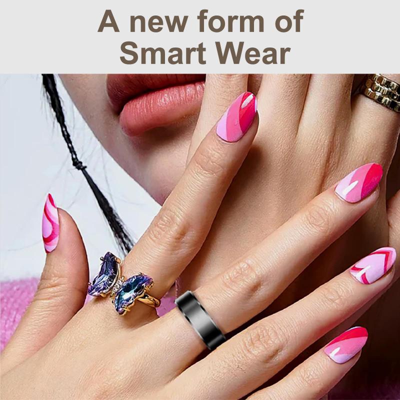 LIFEBEE Smart Health Ring for Women Men, Wearable Fitness Tracker with Heart Rate, Sleep Monitoring, Step Counting, IP68 Waterproof Compatible for iPhone and Android, No Subscription Fee.