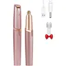 Women's Painless Rechargeable Electric Eyebrow Shaper - Stainless Steel Blade Eyebrow Hair Remover with LED Light, Anti-Allergenic Design for Clean Skin, No Pulling