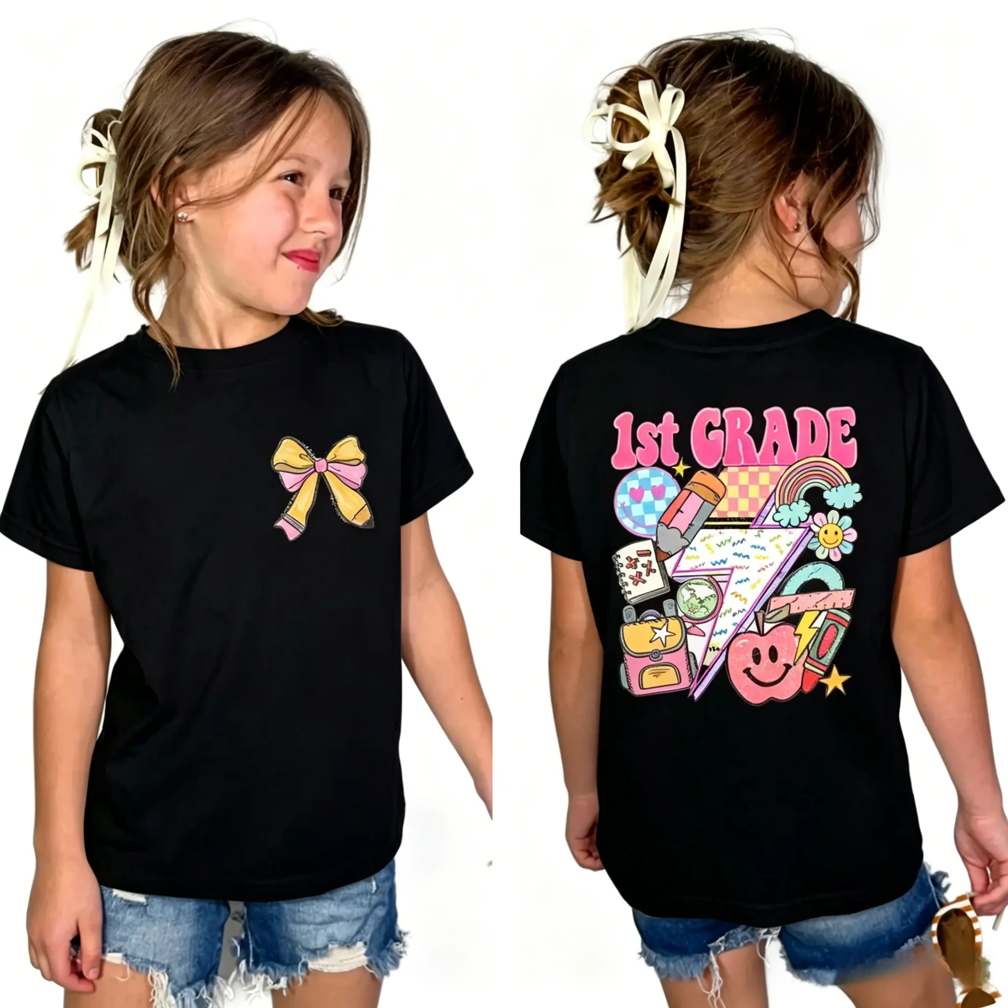 Grade Shirt Custom Back To School T-Shirt 1st Grade T-Shirt First Grader Tee Elementary First Day of School Gift for Daughter