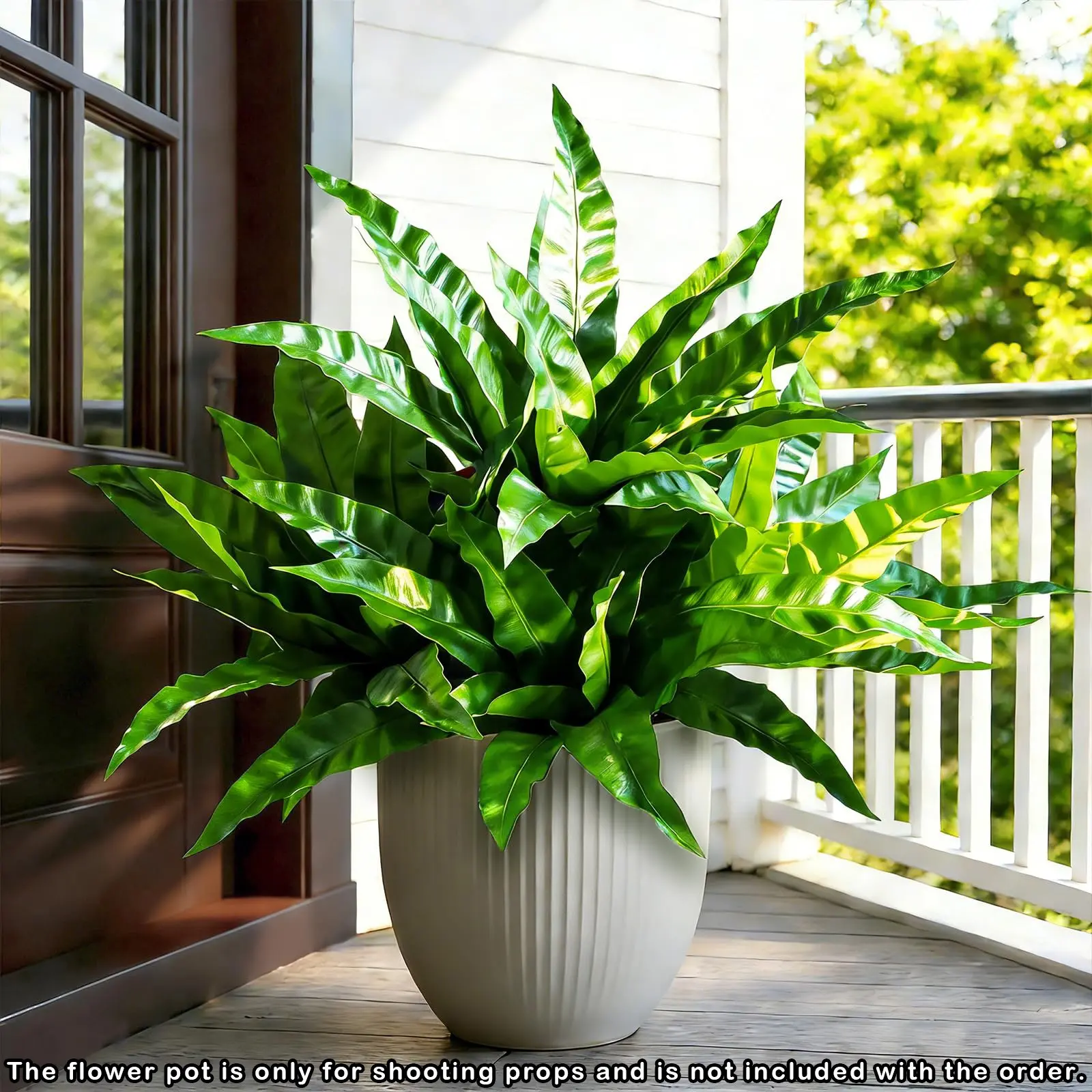 4Pcs Fake Ferns,Faux Outdoor Plants UV Resistant,3D Real Touch Fake Plants Total 60 Blades,Weatherproof Artificial Plants Outdoor Indoor for Garden Porch Home Office Living Room Decor