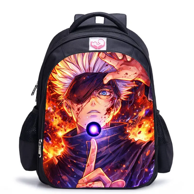 Satoru Gojo Anime Backpack, Jujutsu Kaisen Graphic School Bag, High Capacity Wear Resistant Student Backpack for Kids Teens