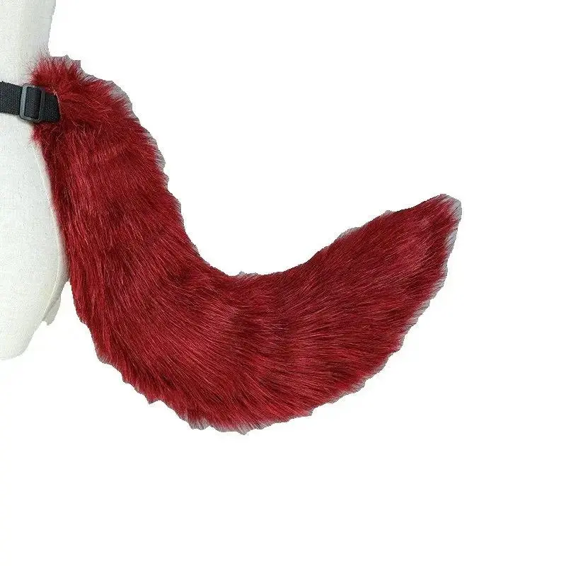 11 Colors Animal Tails Plush Cat Fox Dog Tail Anime Cosplay Costume Props Comic-Con COS Party Furry Tail with Adjustable Belt