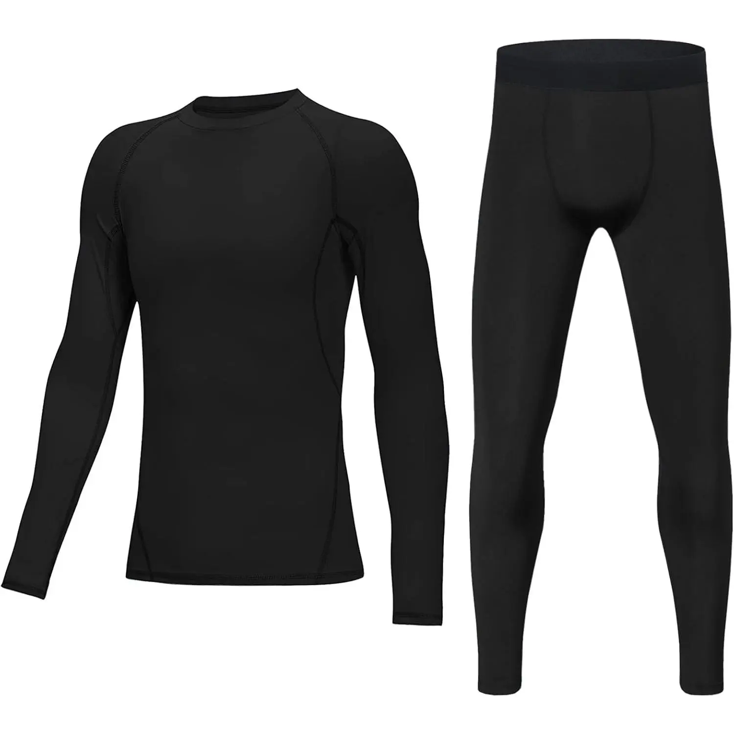 Youth Boys' Compression Leggings Athletic Shirt Tights Top Base Layer Set Sports for Kids