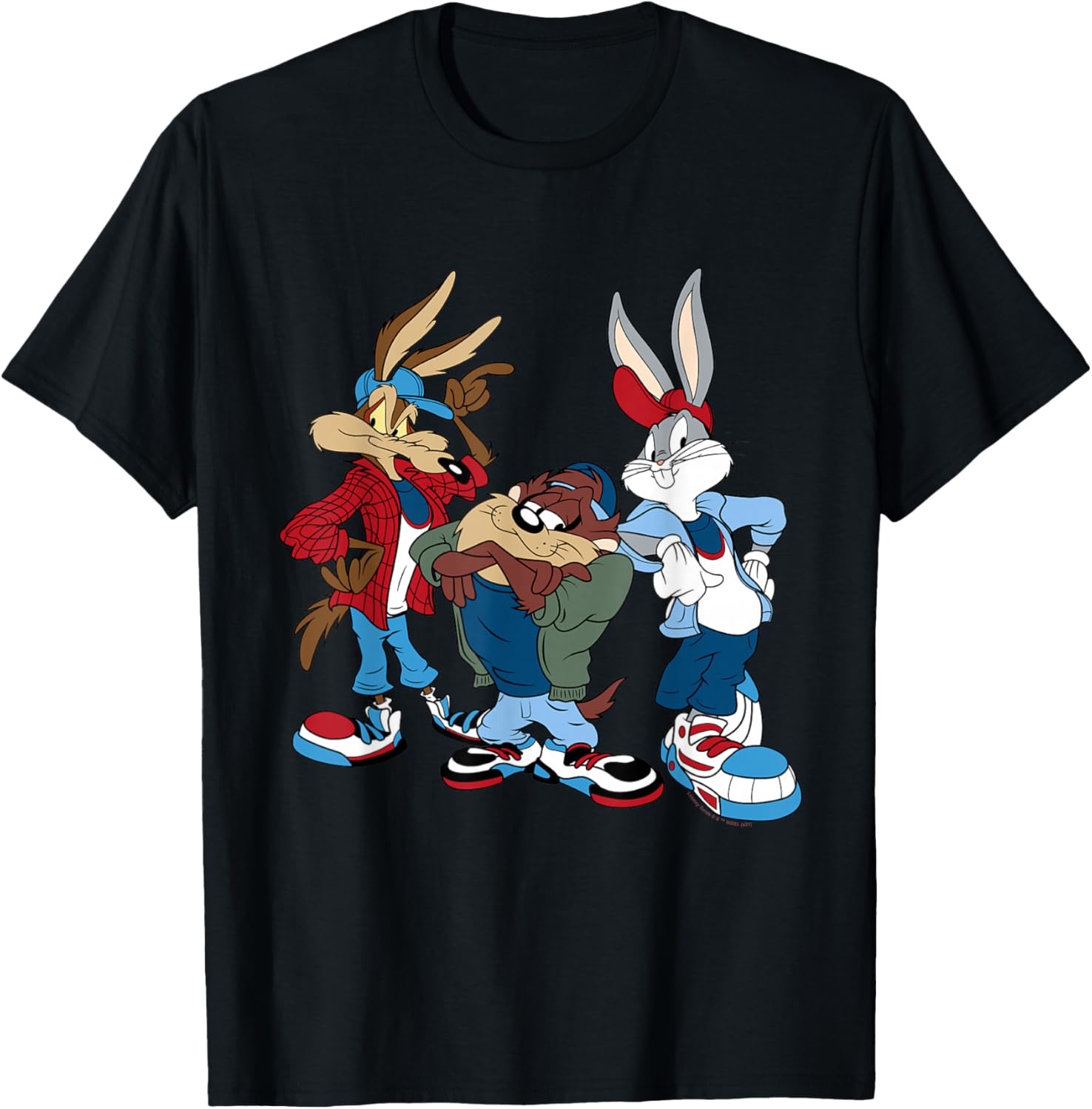 Men's Short Sleeve T-Shirt Looney Tunes Classic Characters Print, Casual Daily Cartoon Streetwear