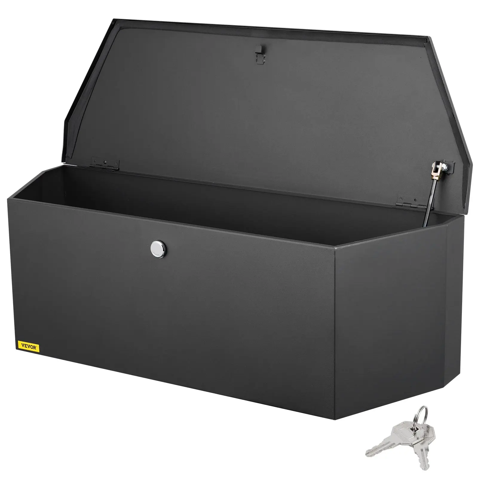 VEVOR Trailer Tongue Box, Carbon Steel Tongue Box Tool Chest, Heavy Duty Trailer Box Storage with Lock and Keys, Utility Trailer Tongue Tool Box for Pickup Truck Bed, RV Trailer, 36" x 12"x12