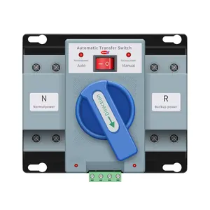 110V 63A 2P Dual Power Automatic Transfer Switch, Solar Mini ATS, Generator Dual Power Changeover Switch, 50Hz/60Hz Auto Dual Power Switch for Rv, Lv Power
