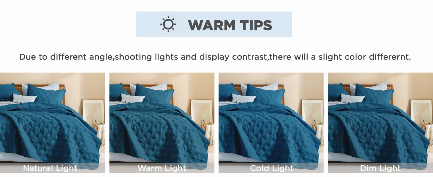 King Size Bedding Set - Teal Lightweight Comforter Bedspreads & Coverlets Turquoise - Bedding Cover Bed All Season - 3 Pieces (1, 2 Pillowcases)