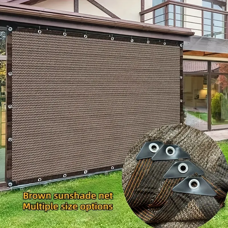 1pc Brown Sunshade Net, Ideal for Garden Terraces, Greenhouses, Outdoor Pavilions, Dog Houses, Chicken Coops, Sunshades for Patio