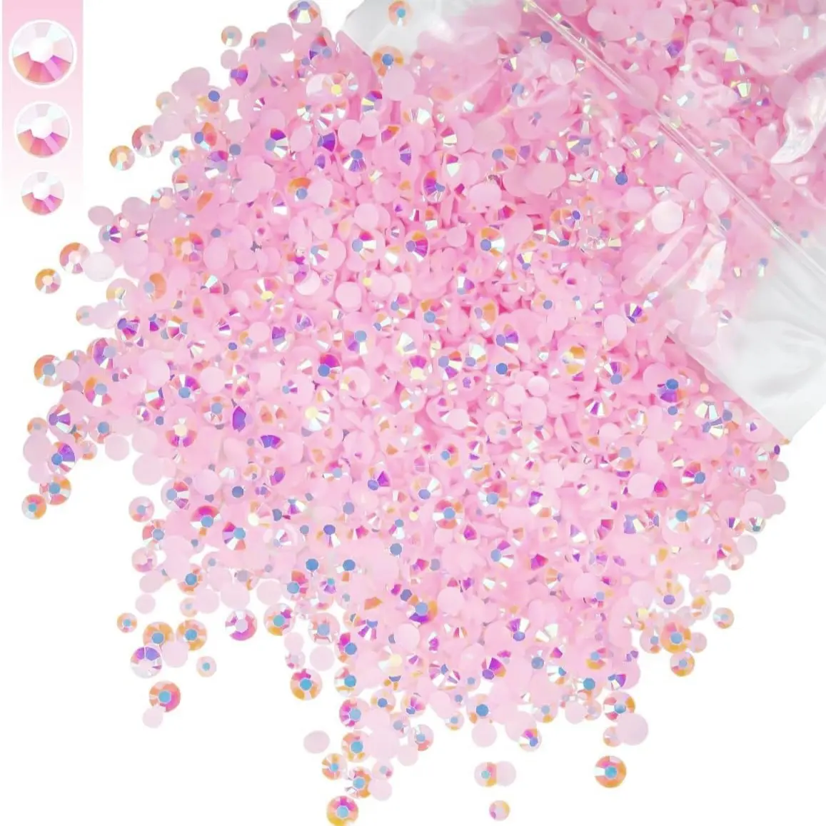 5000pcs/2000pcs 3mm/4mm Light Ab Resin Rhinestones, DIY Jewelry Supplies, Ideal for Crafts & Decoration Projects