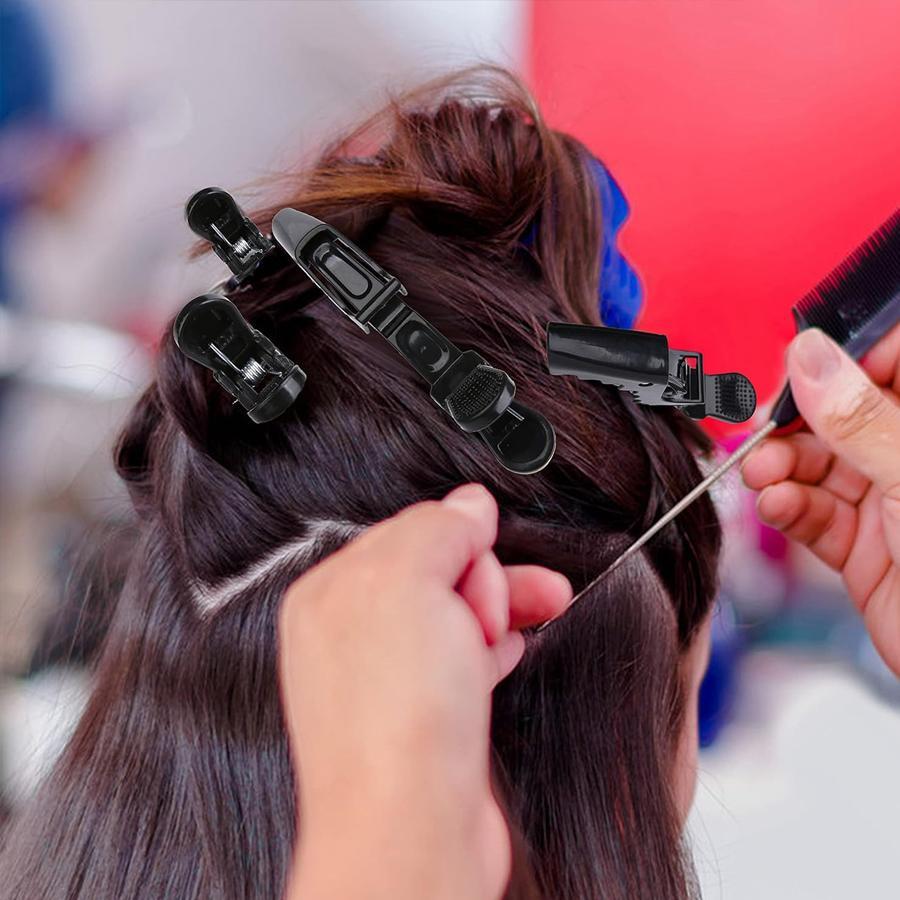 Hair Clips for Styling, 12pcs/set Wide Teeth & Double-hinged Design Hair Clips, Alligator Hair Clips, Professional Hair Salon Quality Styling Sectioning Clips, Hairpins, V Shaped Clip