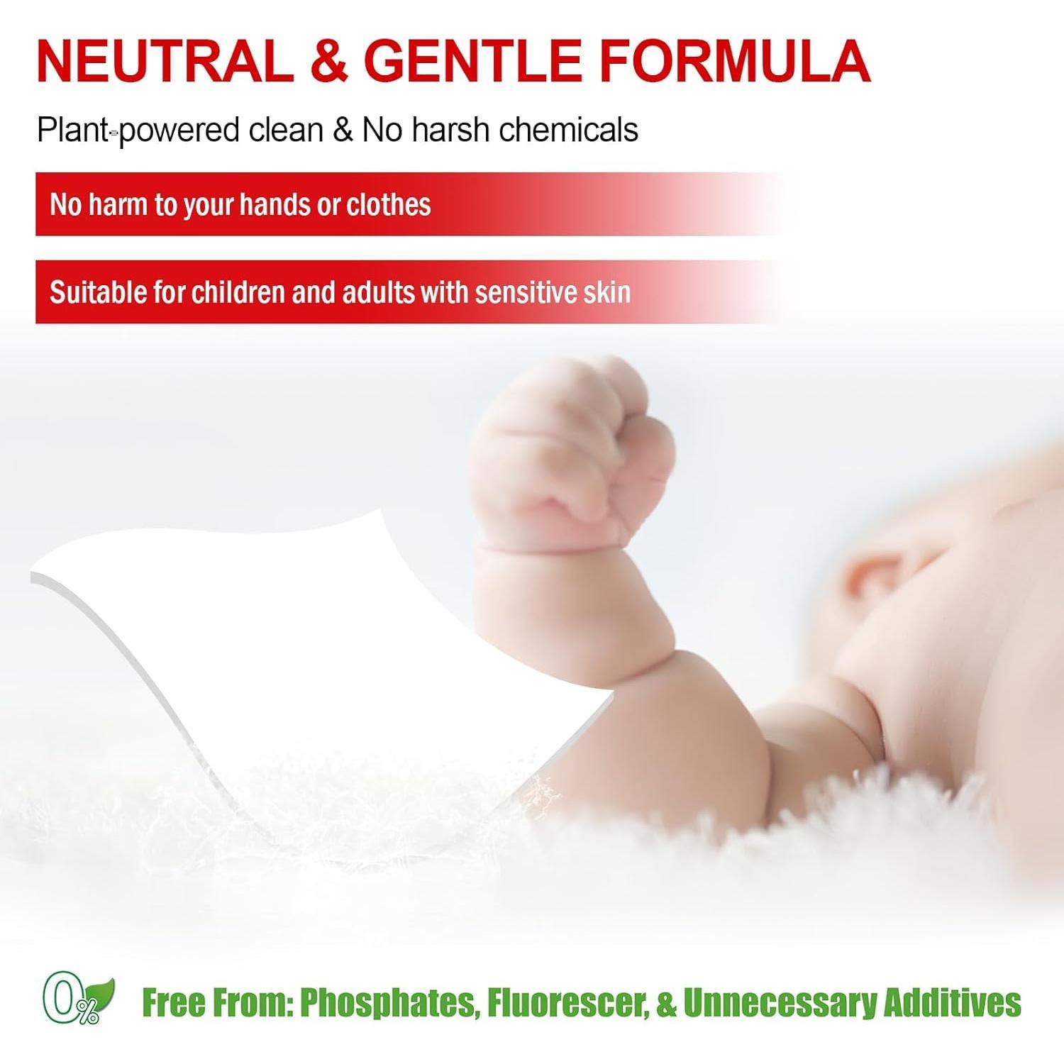 Laundry Detergent Sheets, Up To 128 Loads Berry Scent  , Biodegradable Plastic Free Liquidless Laundry Sheets Suitable for