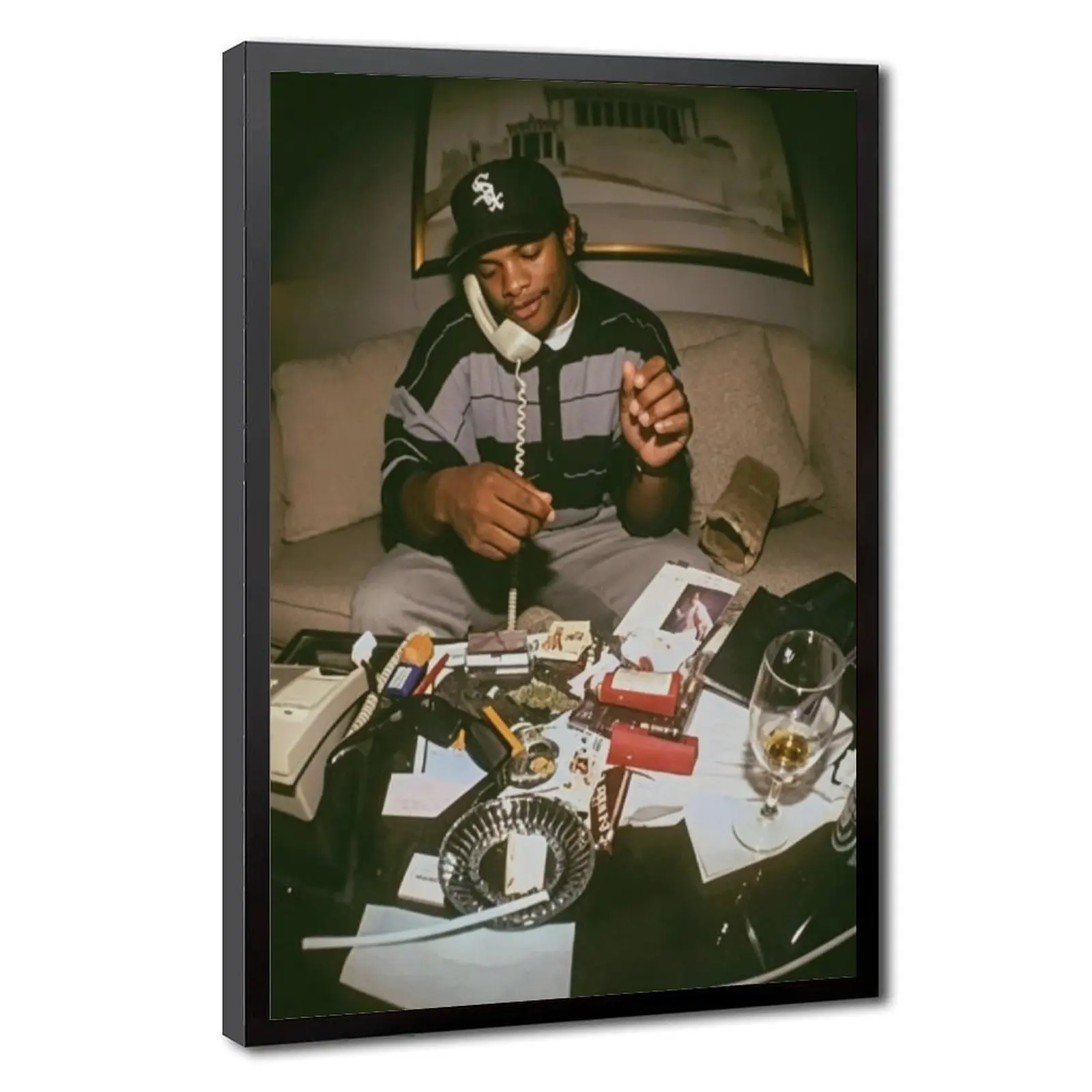 Vintage Hip Hop Canvas Wall Art, 90s Rap Culture Poster, Old School Music Photography Print, Streetwear Aesthetic Decor, Music Room Man Cave Wall Decoration
