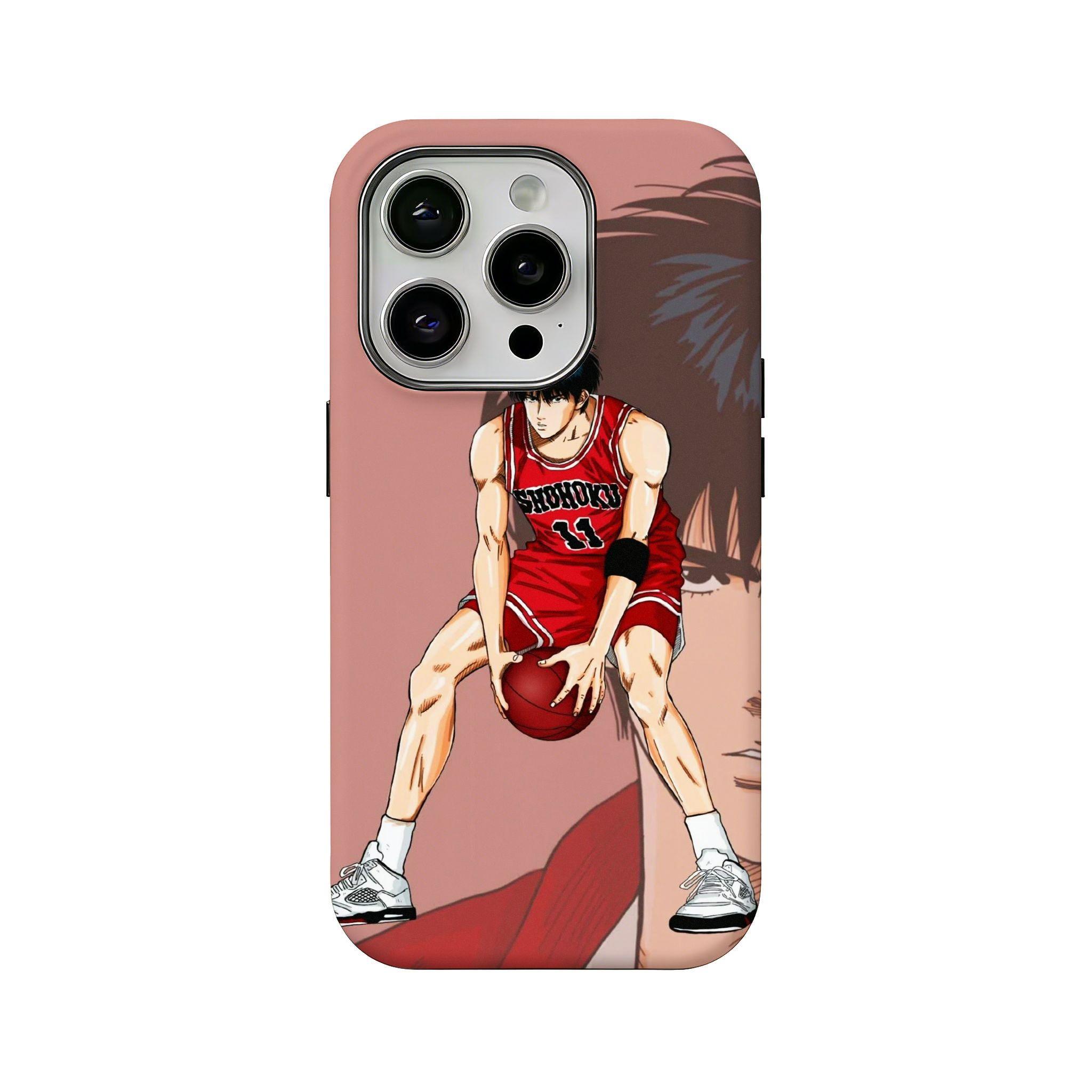 Popular Anime/Cartoon "Slam Dunk" Design 2-in-1 Dual-Layer Phone Case — Compatible with iPhone 17/16/15/14/13/12 — Drop-Resistant Hard Case, The Perfect Gift Choice