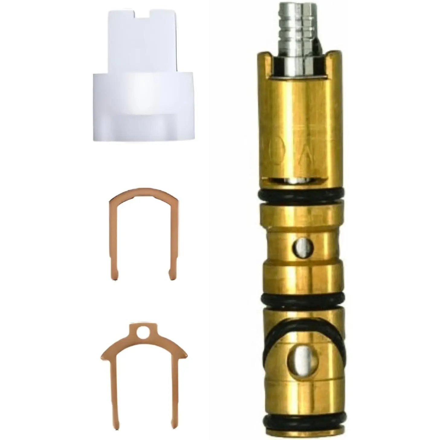 Shower Cartridge Compatible with Moen 1200, 4-1/8" Length – Replacement for Single Handle Faucets – Durable Brass Construction, Retaining Clips and Removal Cap Included