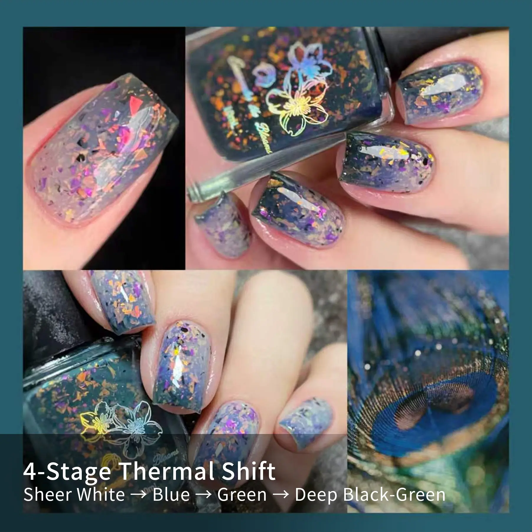 Etb Temperature-Responsive Nail Polish, Innovative Color-Changing Formula, Perfect for Trendy Manicures, Easy Application & Long-Lasting Finish