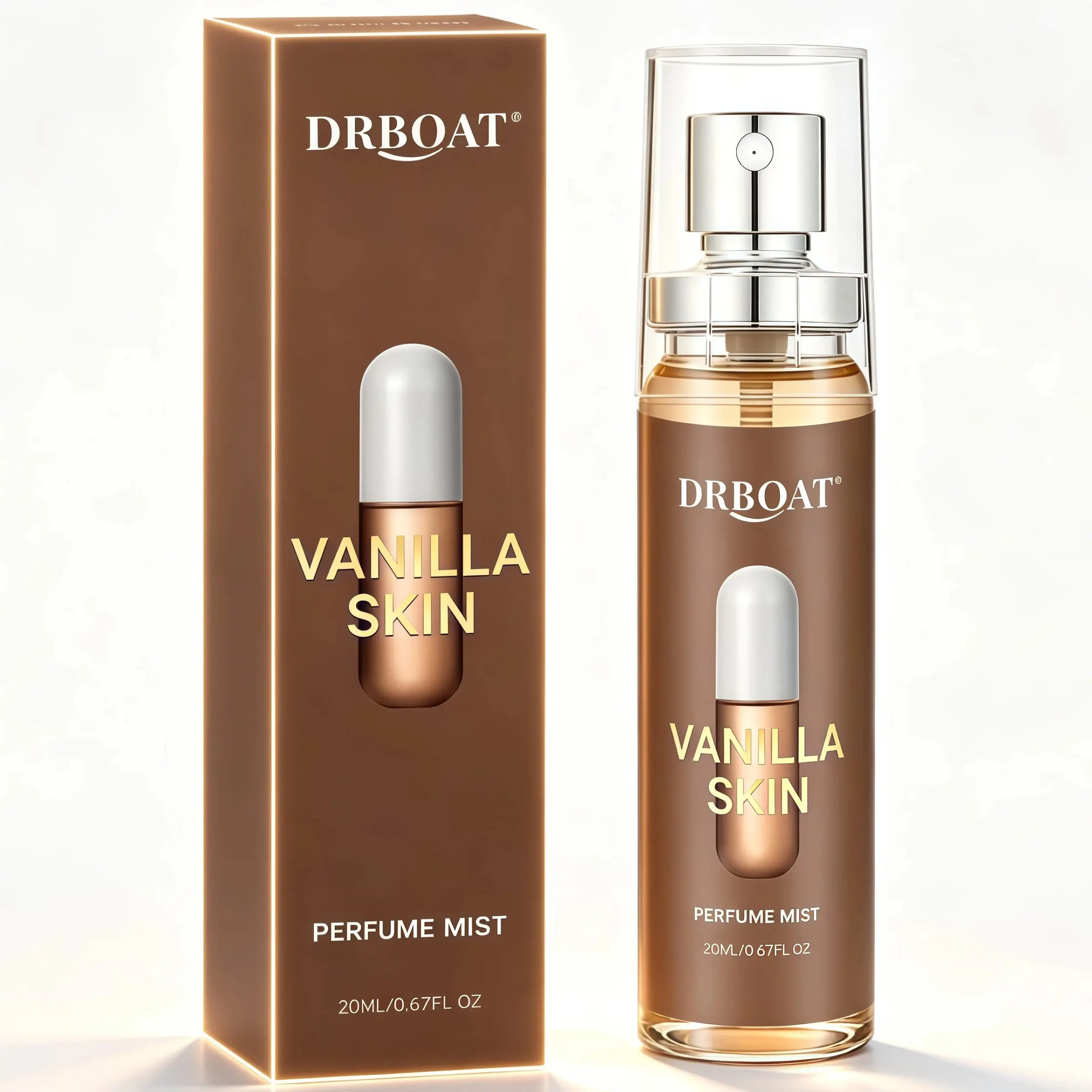 Vanilla Skin Pheromone Mist - Rich 20ml Perfume Mist for Women & Man,Vanilla Fruit Languorous Eau De Toilette,Potable Fragrance Body Mist, Faux Natural Body Scent, For Daily Use, Convenient for Travel.