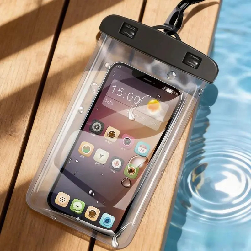 Universal Waterproof Smartphone Case Accessories - Portable Underwater Protector Pouch with Lanyard, Compatible with iPhone 11-16 Pro, Size S Cellphone Device Casing