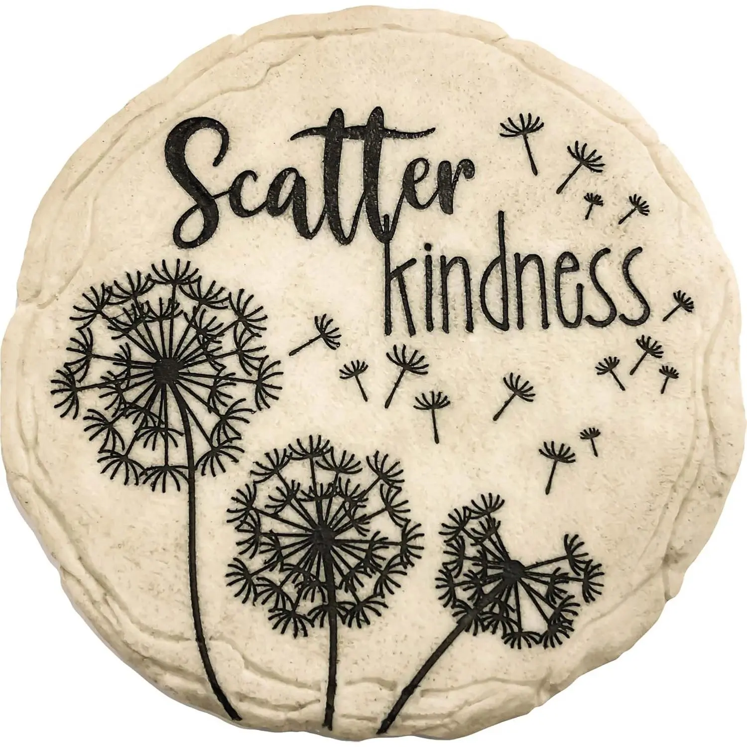 Circular Round Shape Outdoor Garden Décor Stepping Stone - Scatter Kindness Decorative Stone for Garden