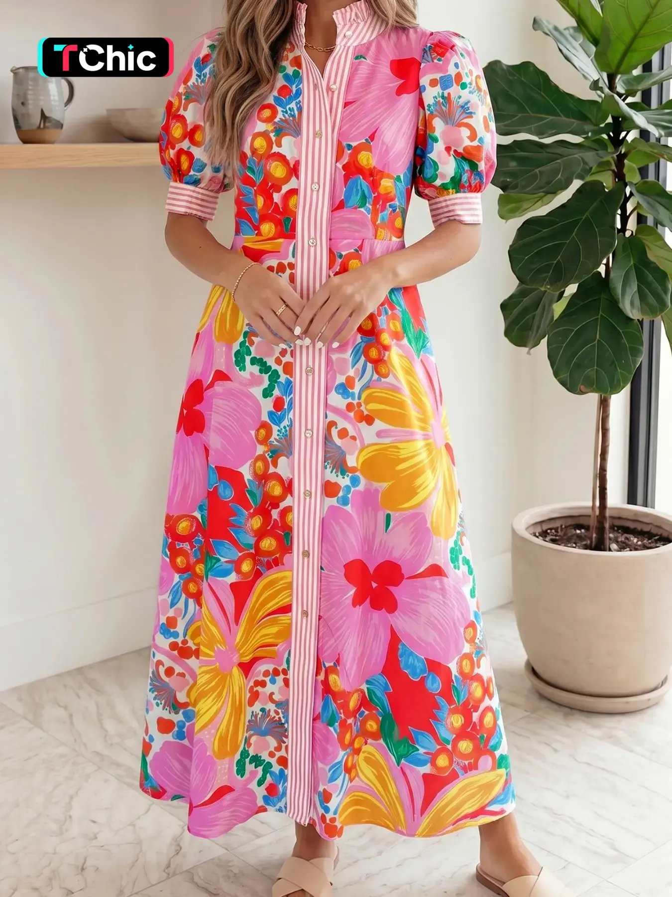 Summer Daily Floral Print Casual Long Dress, Comfortable and Stylish, Perfect for Everyday Wear, Ideal for Warm Weather, Beach Sundresses