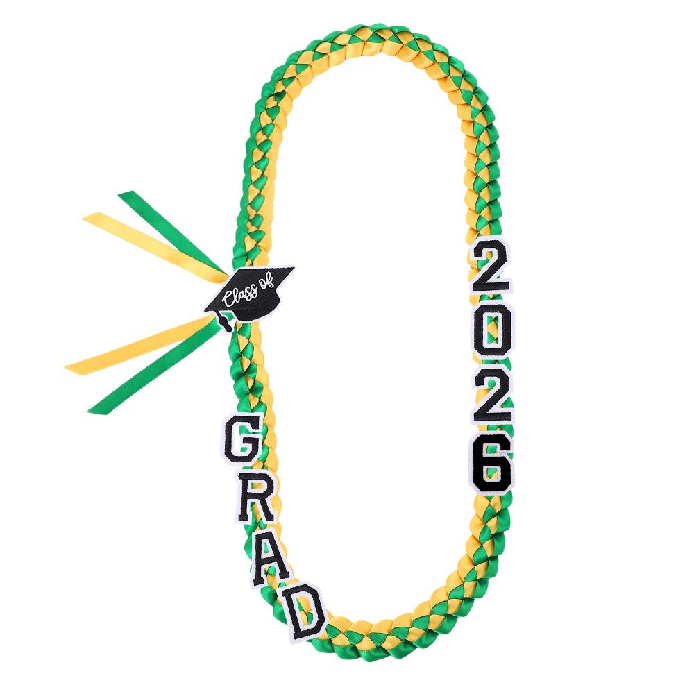 New arrival double layer satin ribbon graduation wreath braided collar gift ribbon ribbon rope honor rope handmade ribbon wholesale