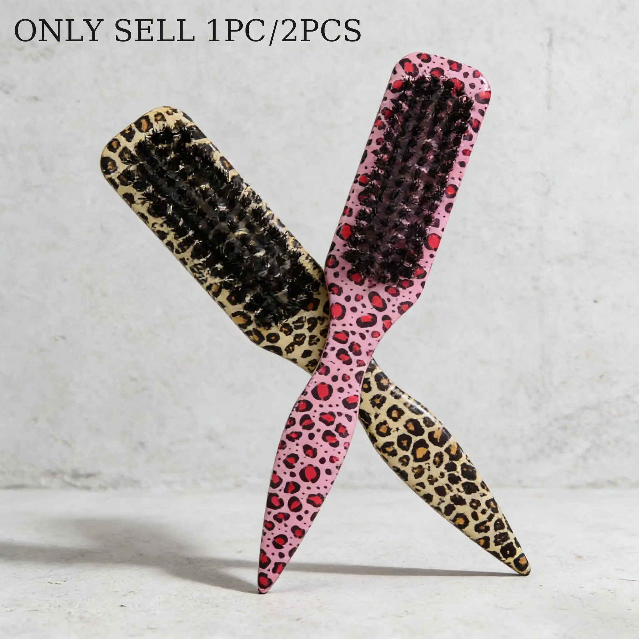 Mixed Color Hair Brush Set, Hard Bristle Styling Brush, Sharp Tail Plastic Mustache Brush, Volumizer Brush, Daily Care and Styling for Hair and Beards, Hair Brush for Curly Hair