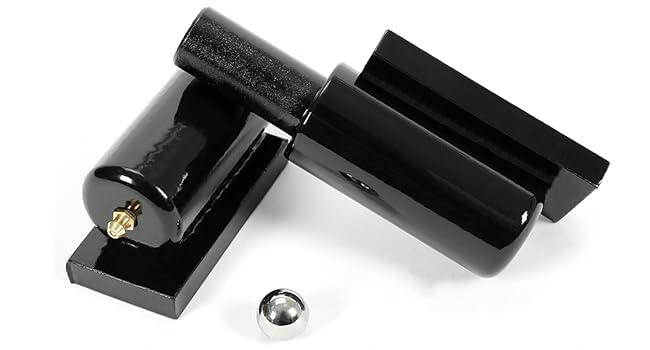 7" Heavy Duty Barrel Hinge for Swing Gates & Doors, Weld-on, 900Lbs Capacity, Steel, Black, 4Pcs, Magnetic, Hardware, Industrial Parts