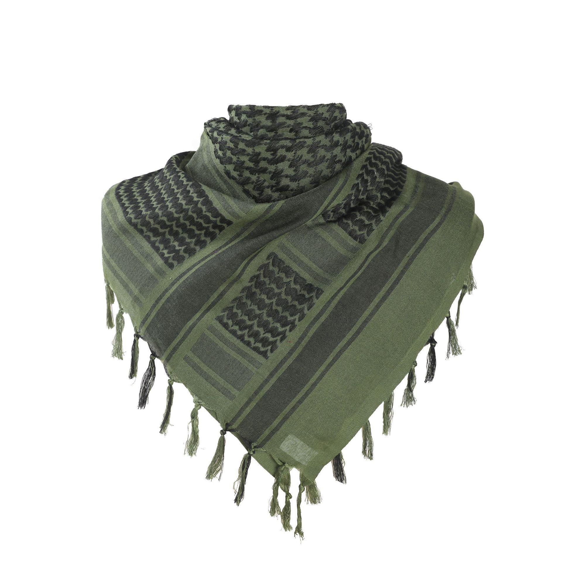 Tactical Military ShemaghScarf for Men and Women, 100% Cotton Keffiyeh Desert Wrap with Fringed Edges, Breathable Outdoor Headwear for Hiking, Camping, Airsoft, and Sun Protection in All Seasons fall hat western wear design style beret green cowboy Turban