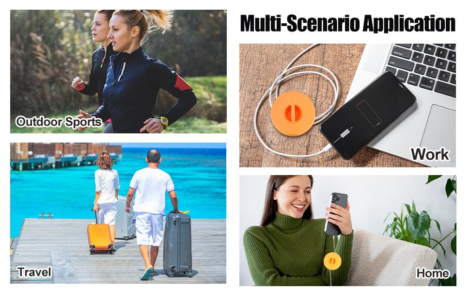 SICANDAENHK Say goodbye to tangled cords!This 4-pack flexible cable management set features a round retractable design, 4 stylish colors, and works great for headphones, chargers, and small wires anywhere🔌