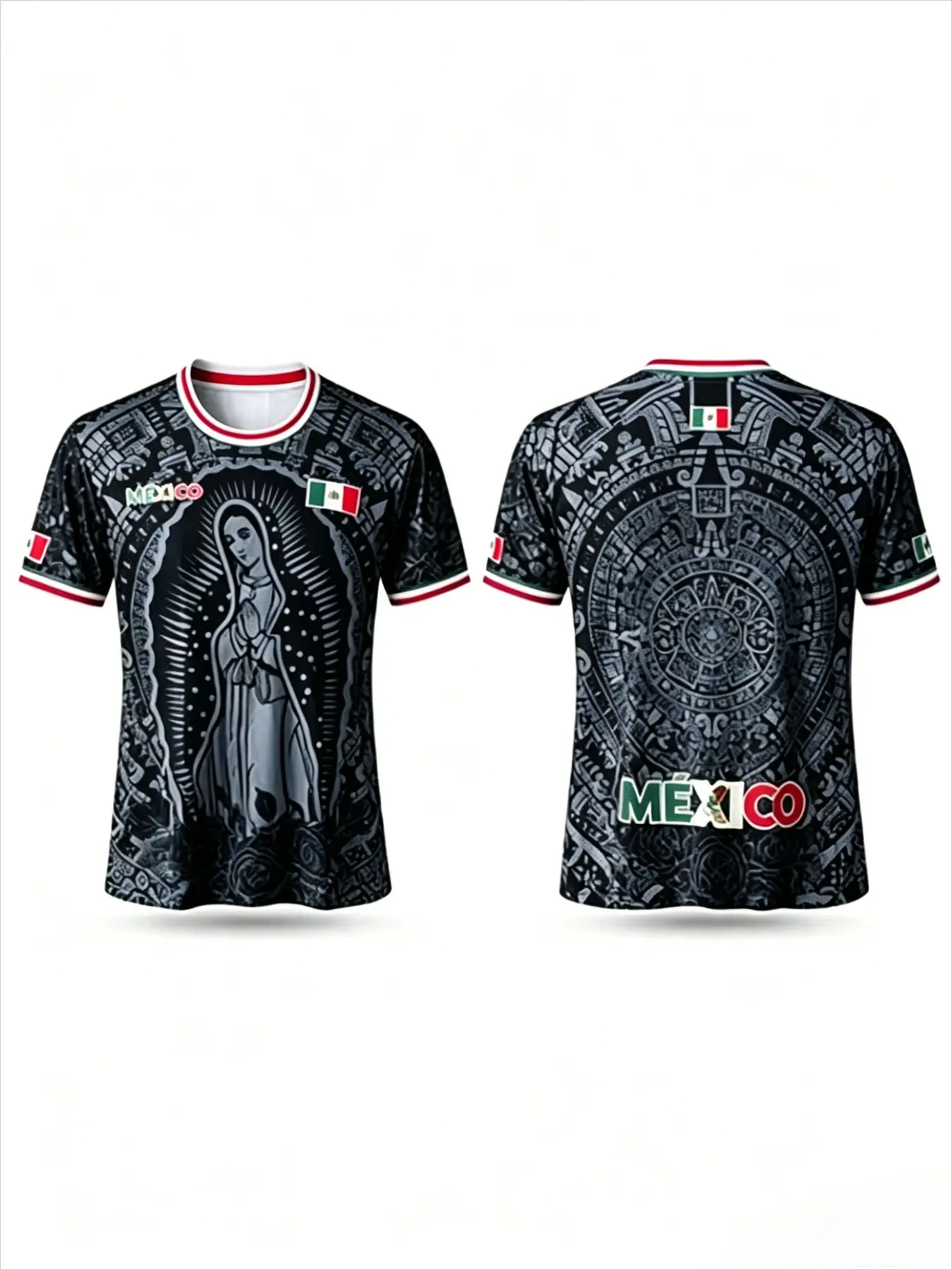 2026 Mexico Summer Personalized Loose Fit Patriotic Soccer Shirt, Men's Casual Sports Jersey, Breathable Sweat-Wicking, Round Neck Short Sleeve Top