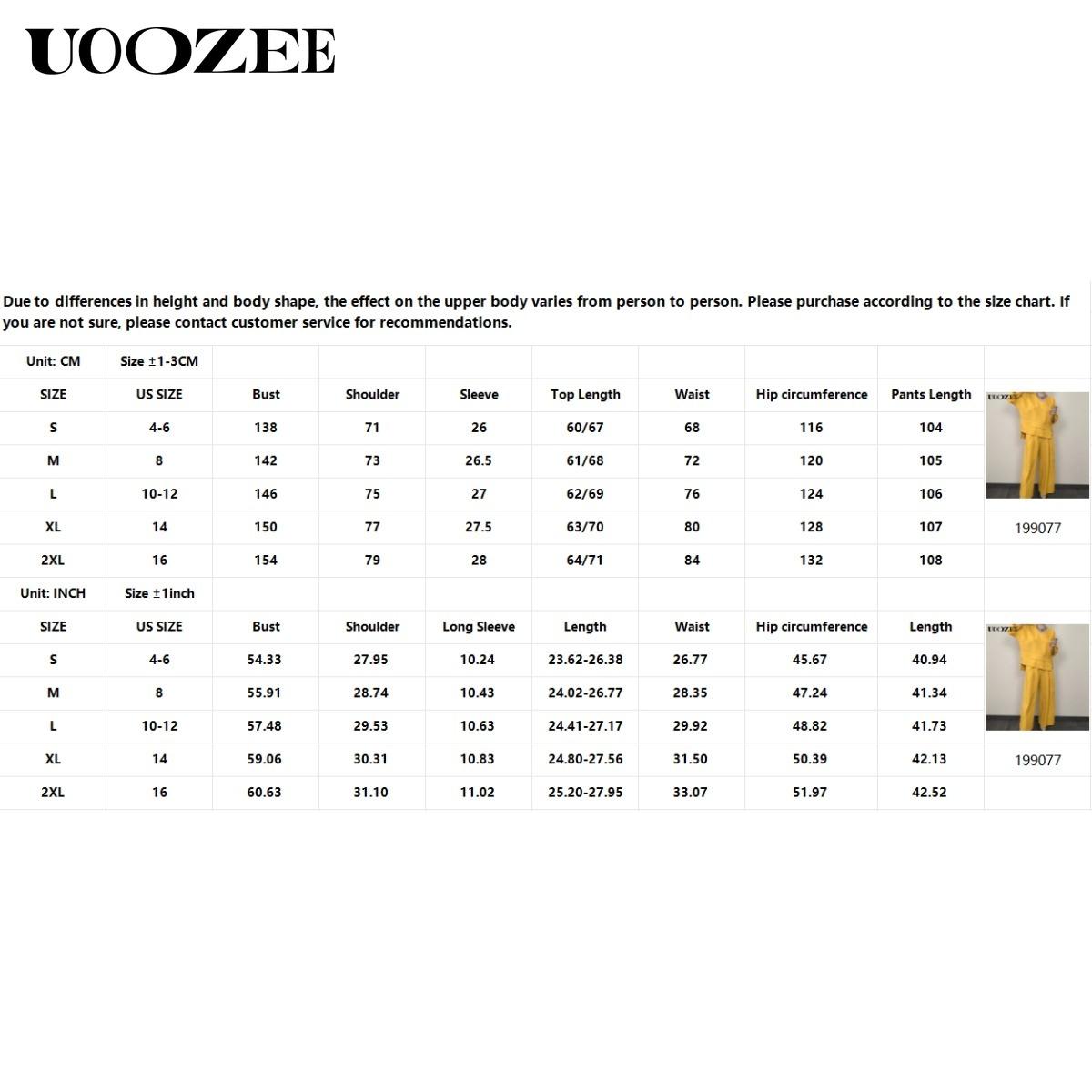 UOOZEE Women's Spring Summer Trend Look Loose Elastic Waistband with Pockets Wide Leg Pants & Oversized V-Neck Top Two-Piece Set, Spring Summer Casual/Work/Weekend Co-Ord for Women