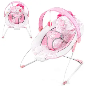 Baby Bouncer, Portable Infant Bouncer, Adjustable and Foldable Baby Rocker with Vibrations,Baby Bouncer Seat  Baby 0-6 Months 6-20 lbs Indoor & Outdoor Use