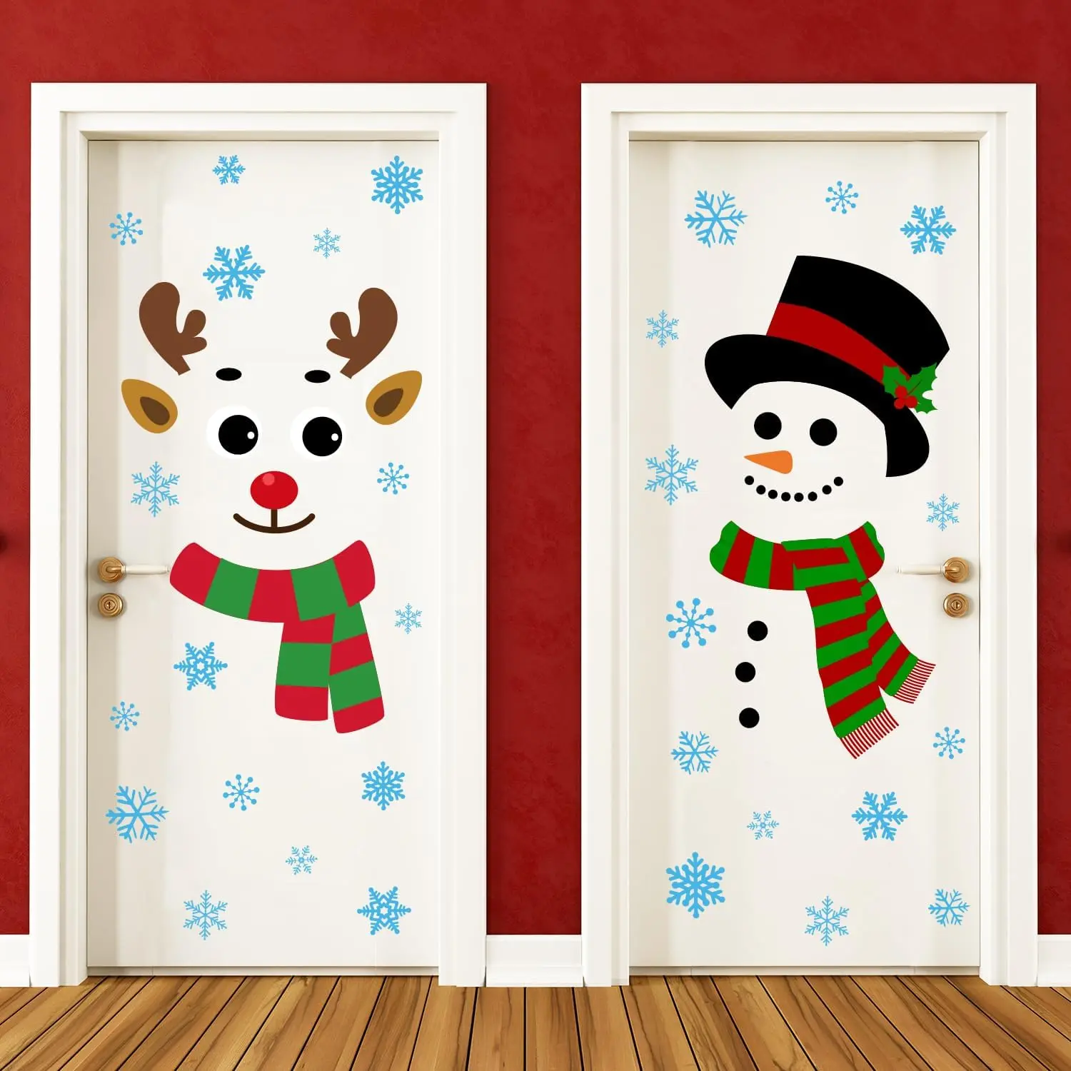 Christmas Wall & Door Decorations - Wall Stickers, Door Stickers & Window Decorations for Holiday Decor