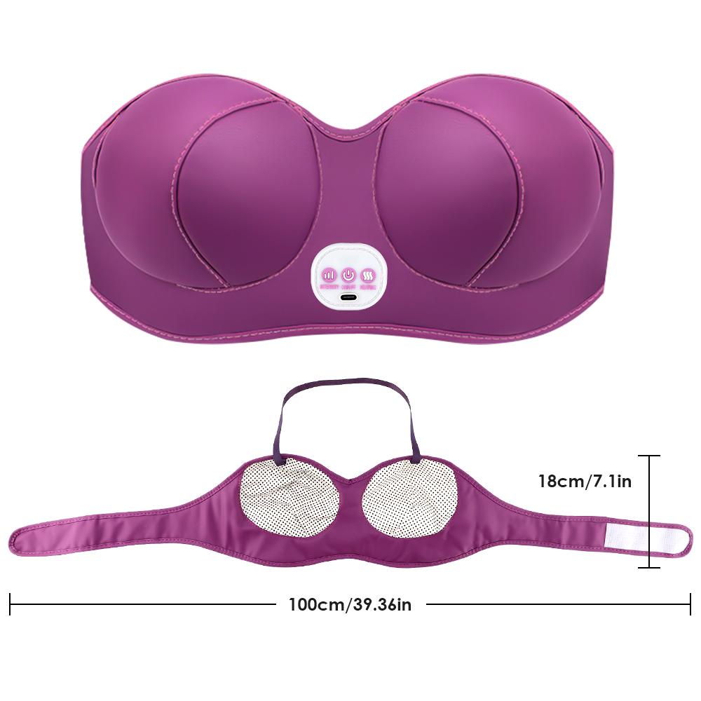 Electric Breast Massager, 3 Modes Vibration & 3 Modes Hot Compress Household Breast Care Machine, Personal Care Appliances for Women