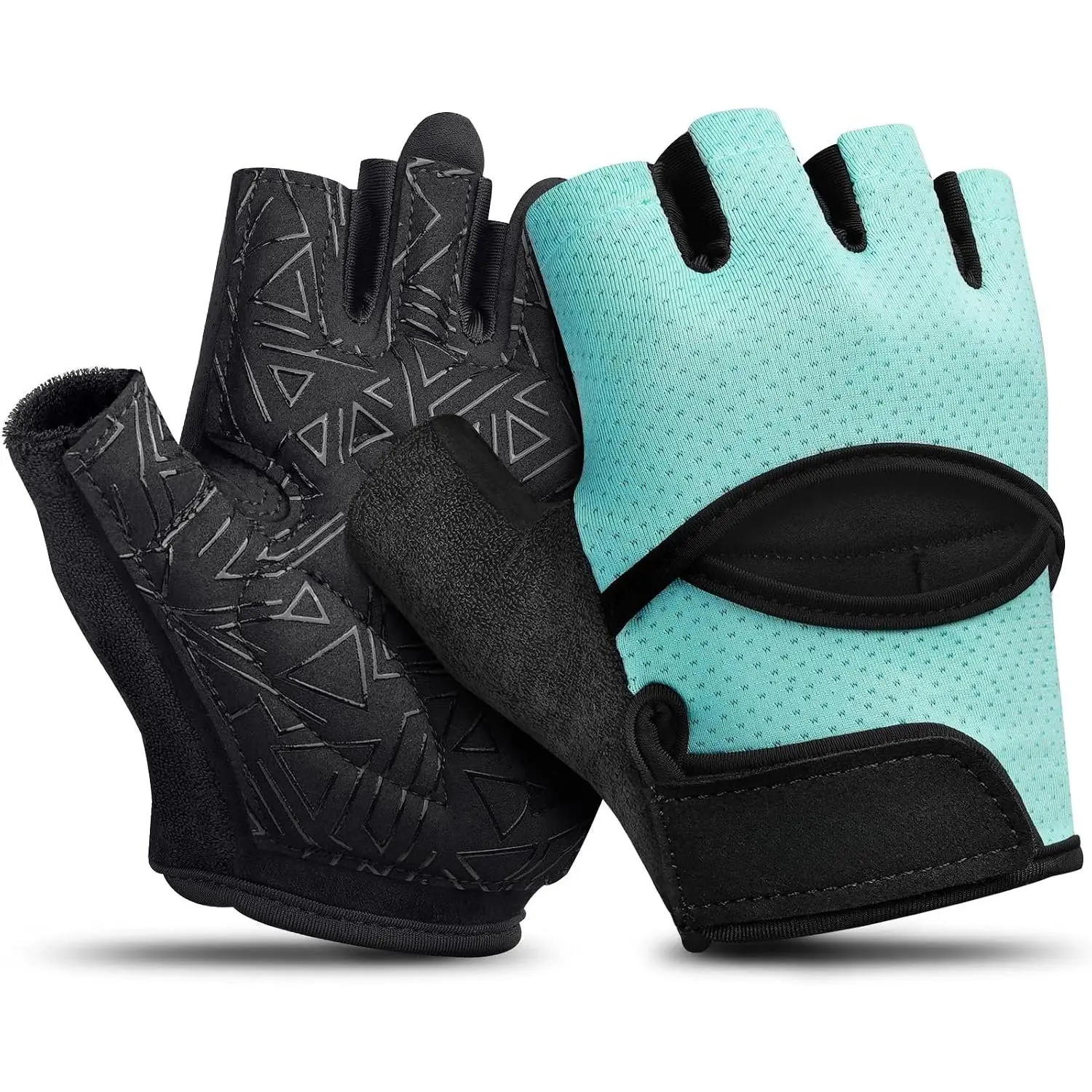 Ventilated Weight Lifting Gloves, Thick Padded Workout Gym Gloves with Full Palm Protection & Grip & Shock Absorption for Women & Men's Fitness Exercise