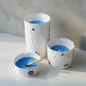 Disposable Car Ashtray with Odor Control Gel, 25 Pack Portable Smokeless Paper Ashtrays for Travel & Outdoor| Mess-Free Cigarette Cup