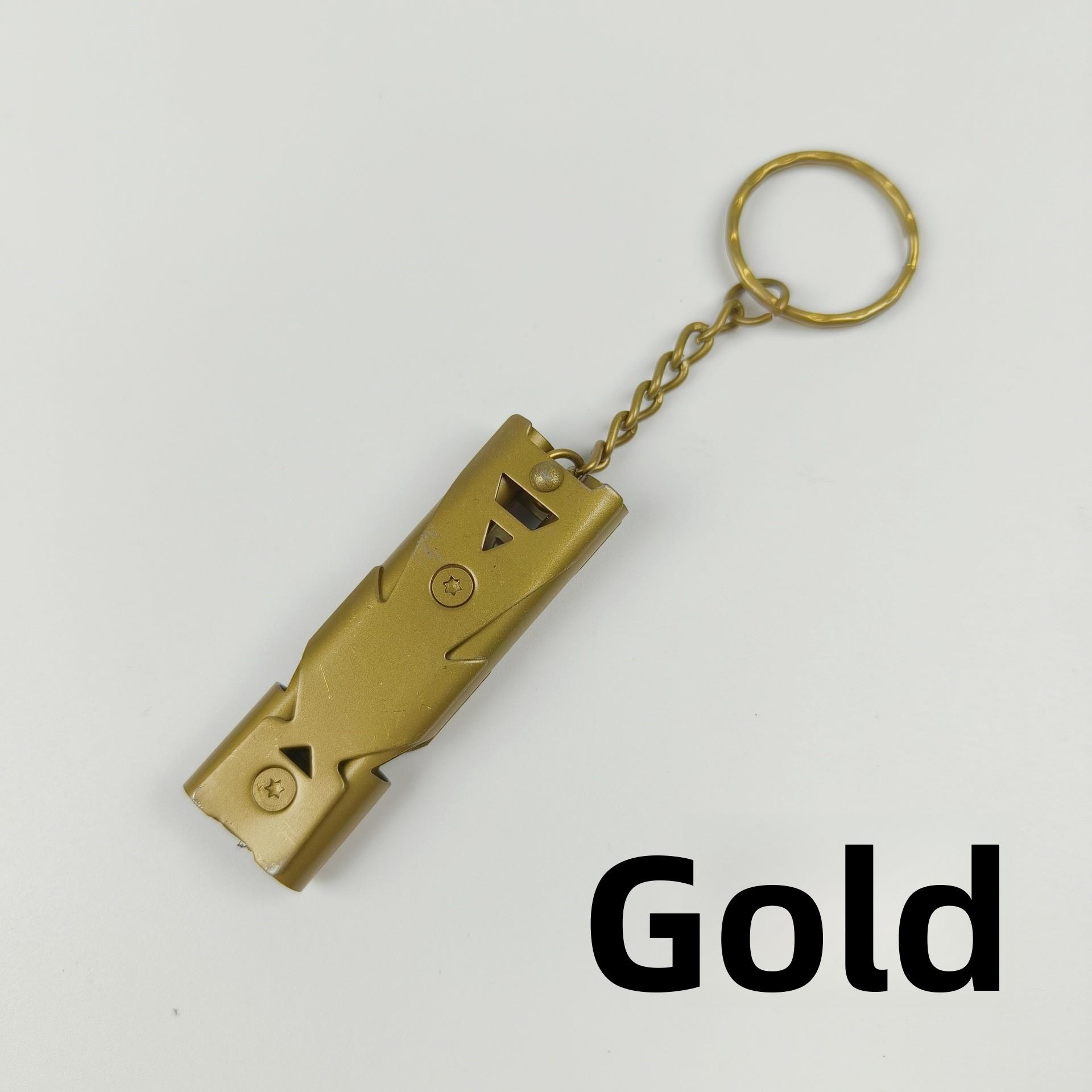 Survival whistle, double-barreled blast whistle Outdoor rescue whistle Stainless steel high-frequency earthquake rescue whistle high decibel