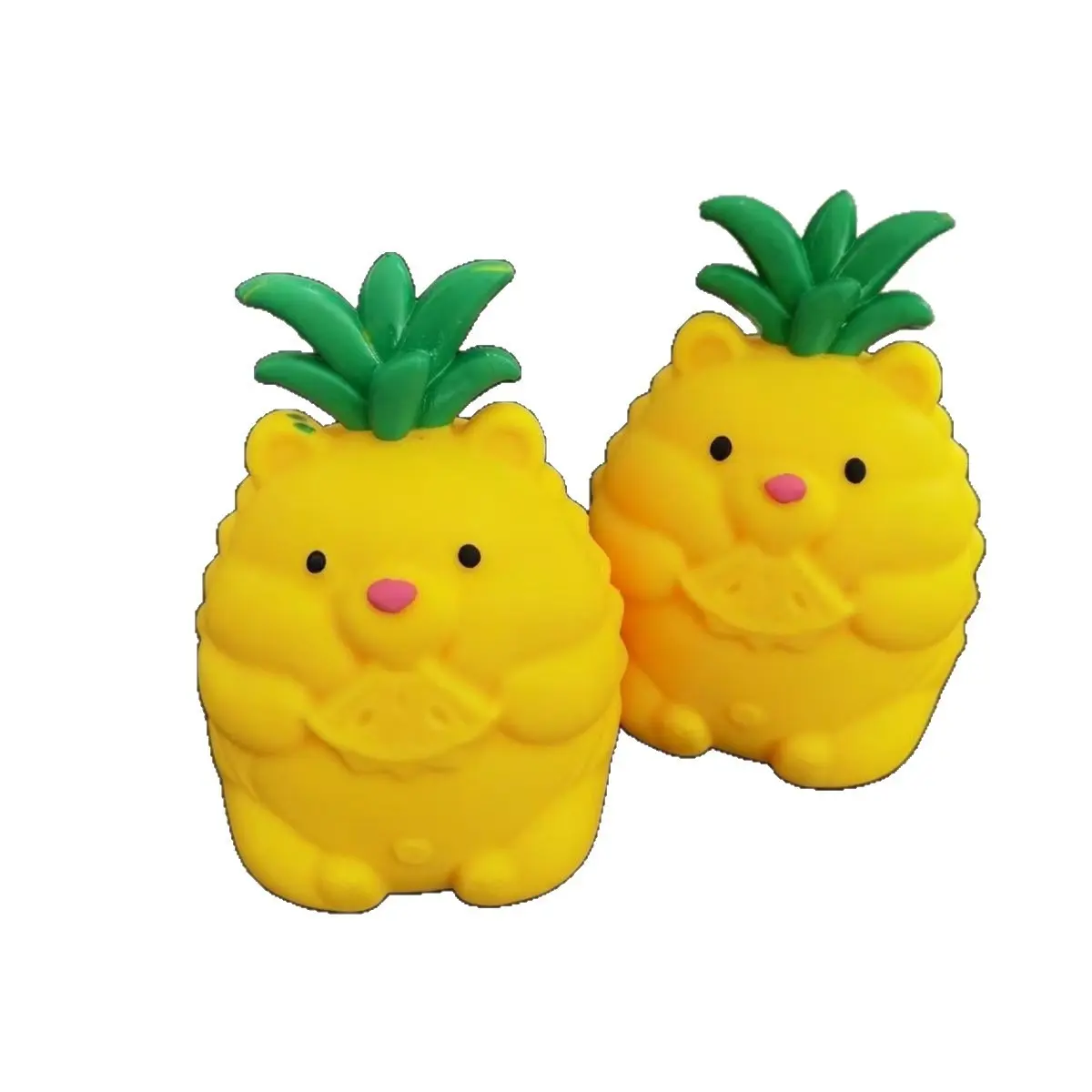 Pineapple Bear Squishy Hand Strengtheners - Scented Fragrance Slow-Rise Stress Relief Compact Fidget Balls, Cute Look Unisex Desk Decor or Gift, One-Piece